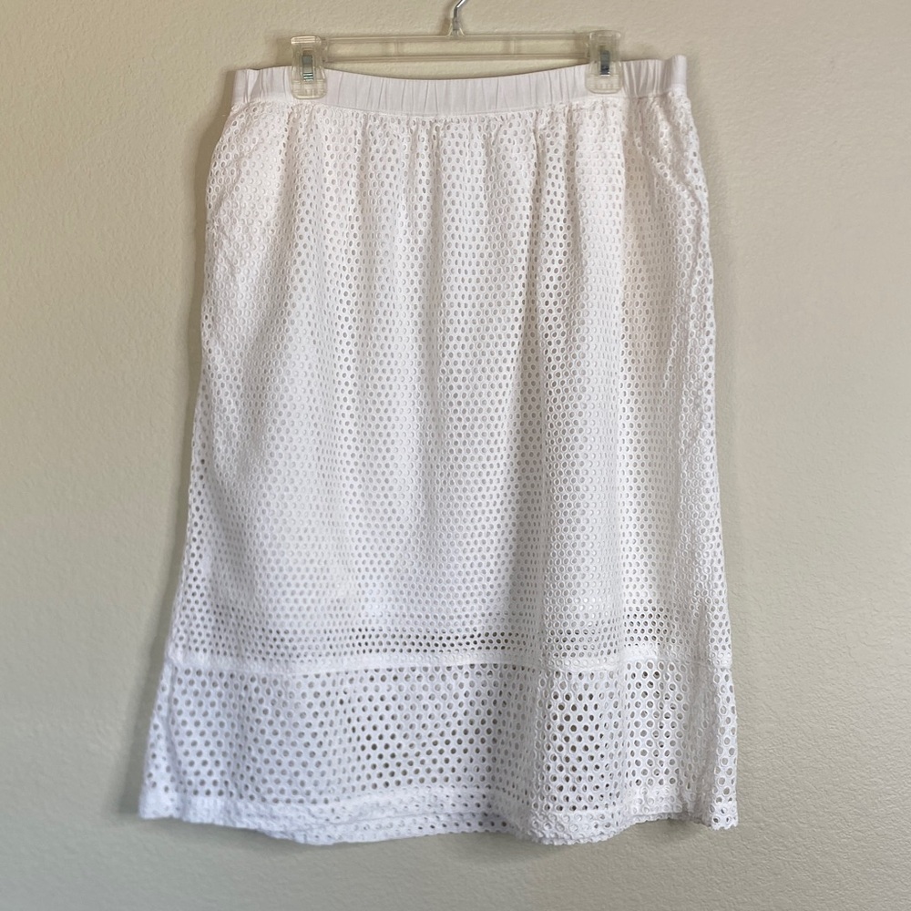 Madewell eyelet midi skirt womenβs large pockets EUC